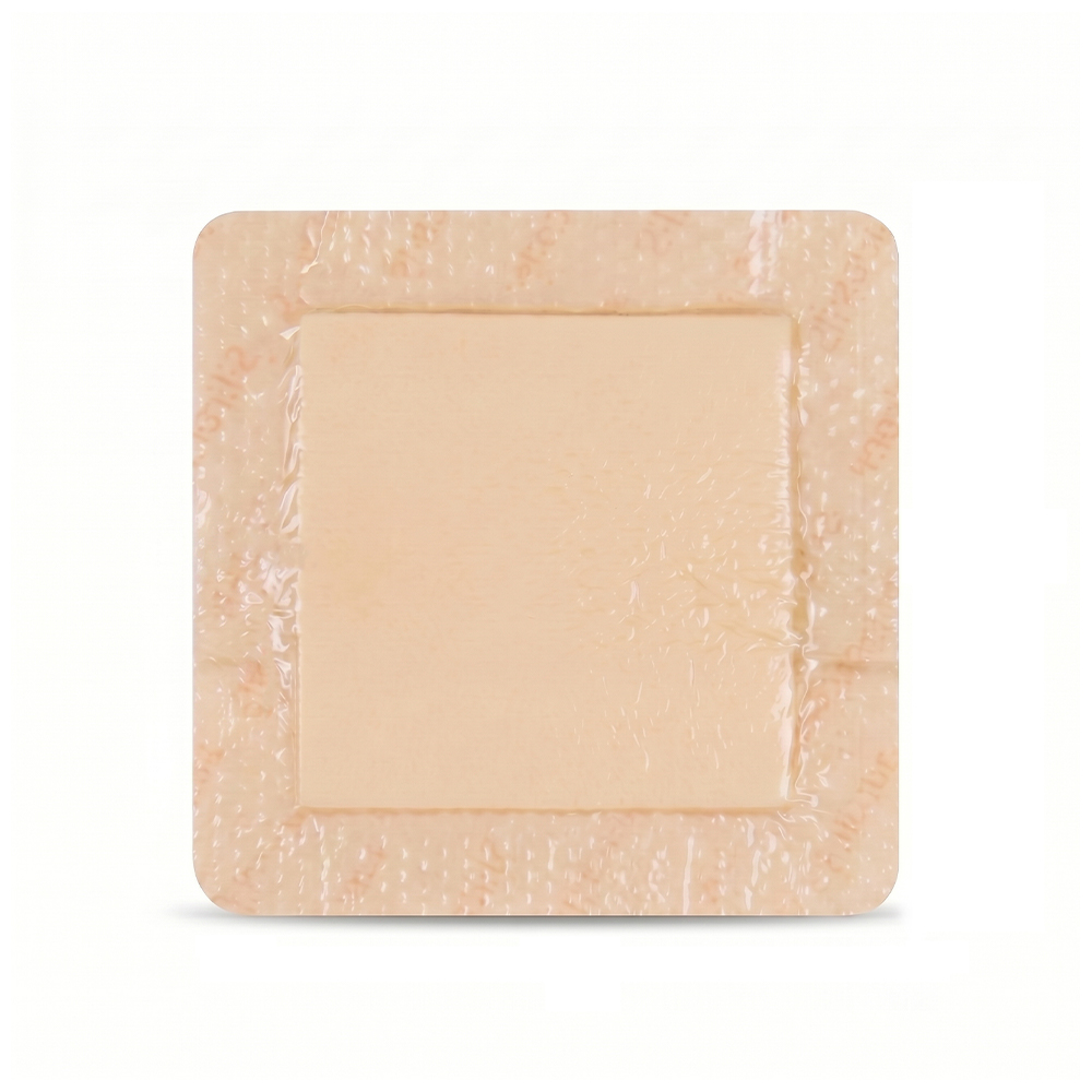 7,5 x 7,5 cm silikónový lemovaný penový obväz