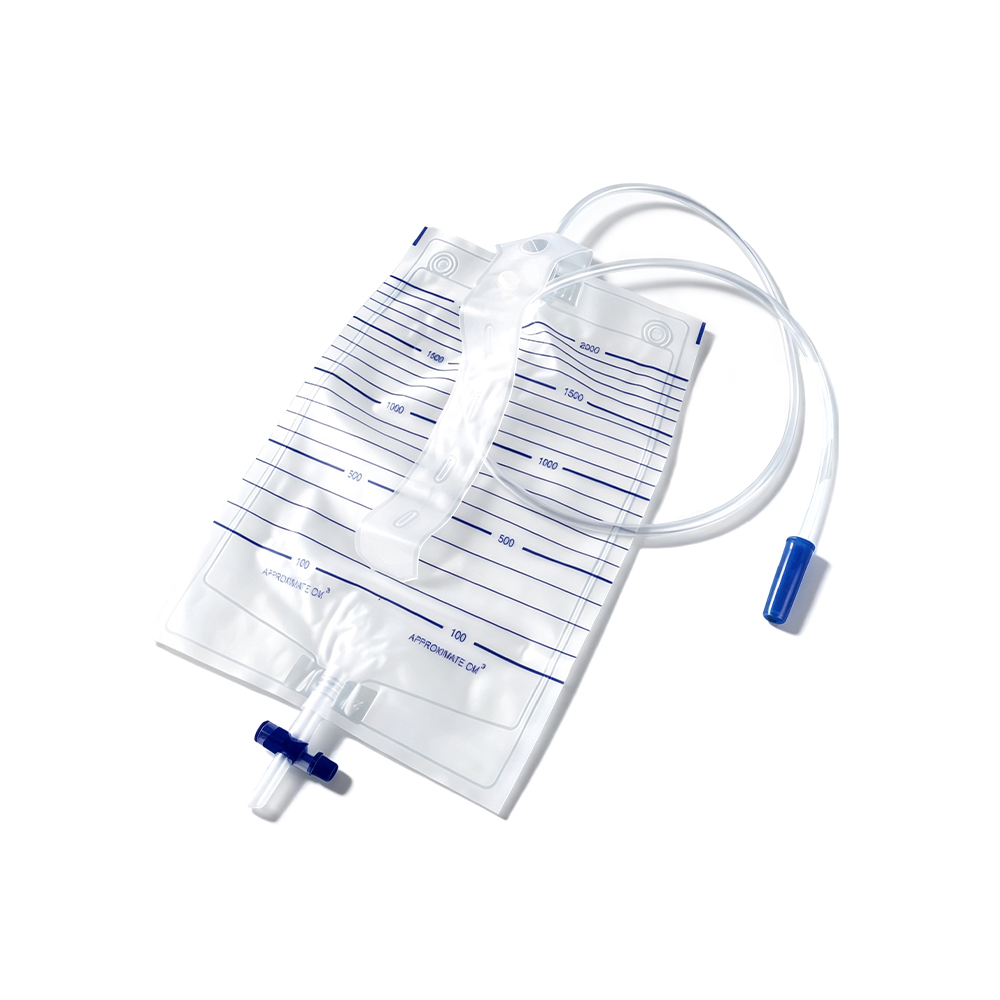 Prémiové 2000 ml lekárske vrecko na moč z PVC so streamerom